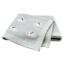Carica l'immagine nel visualizzatore di Gallery, Bunny Luxe Heirloom Baby Blanket (Grey)