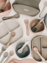 Load image into Gallery viewer, Silicone Crumb Catcher Bib (Taupe)