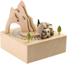Load image into Gallery viewer, Wooden Train Music Carousel