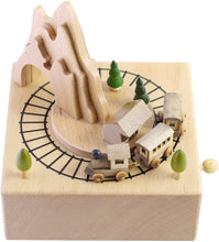 Load image into Gallery viewer, Wooden Train Music Carousel