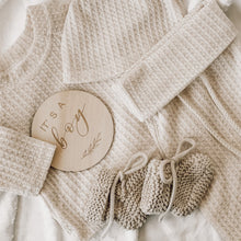 Load image into Gallery viewer, Oatmeal Cotton Waffle Knit Newborn Set