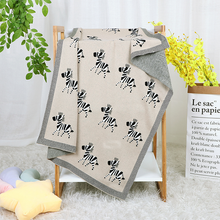 Load image into Gallery viewer, Zebra Luxe Heirloom Baby Blanket (Camel)