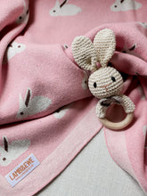 Load image into Gallery viewer, Bunny Luxe Heirloom Baby Blanket (Pink)
