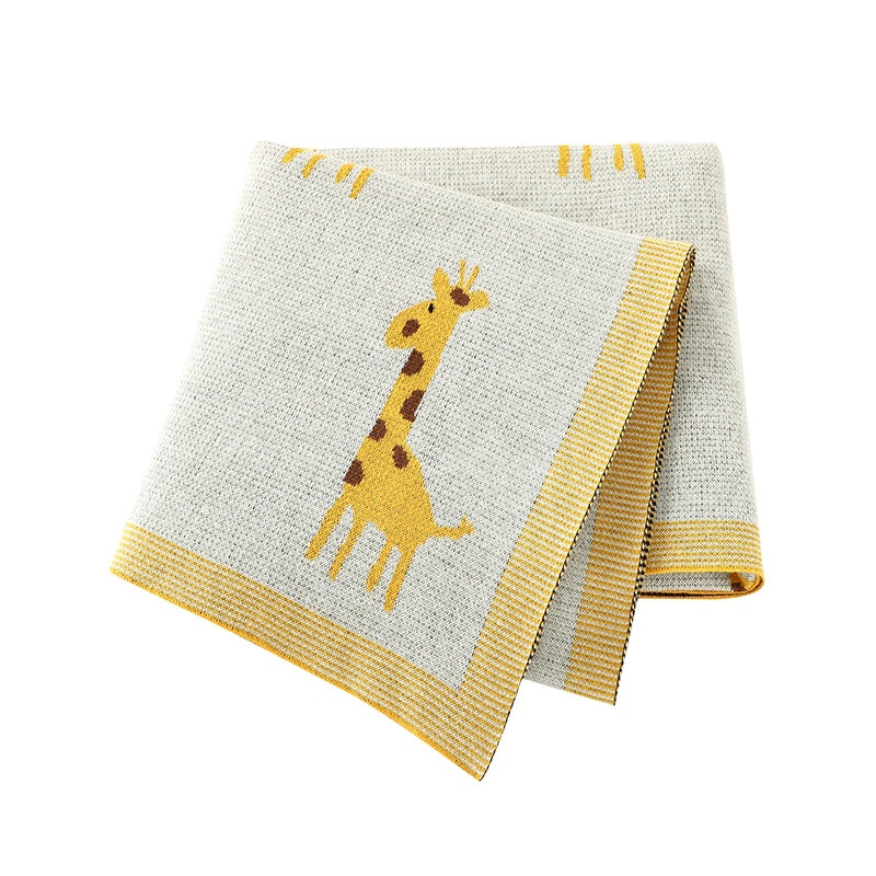 Giraffe Luxe Heirloom Baby Blanket (Cream)