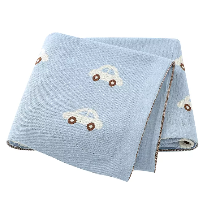Cars Luxe Heirloom Baby Blanket (Blue)