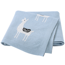将图片加载到图库查看器，Llama Luxe Heirloom Baby Blanket (Blue)

