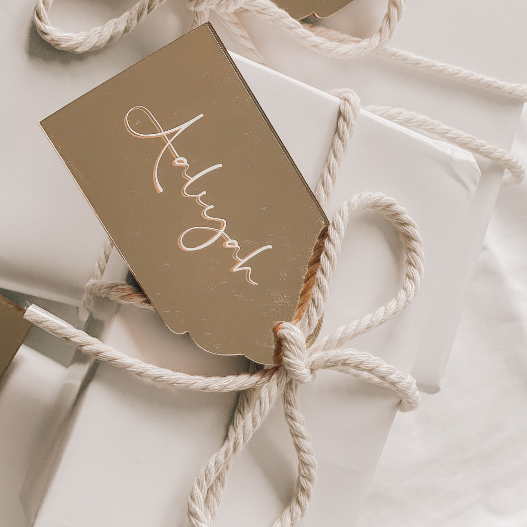 Personalised Luxe Mirrored Gift Tags