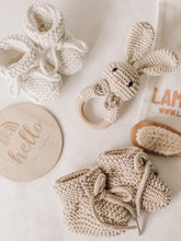 Load image into Gallery viewer, Crocheted Cotton Booties (Almond)

