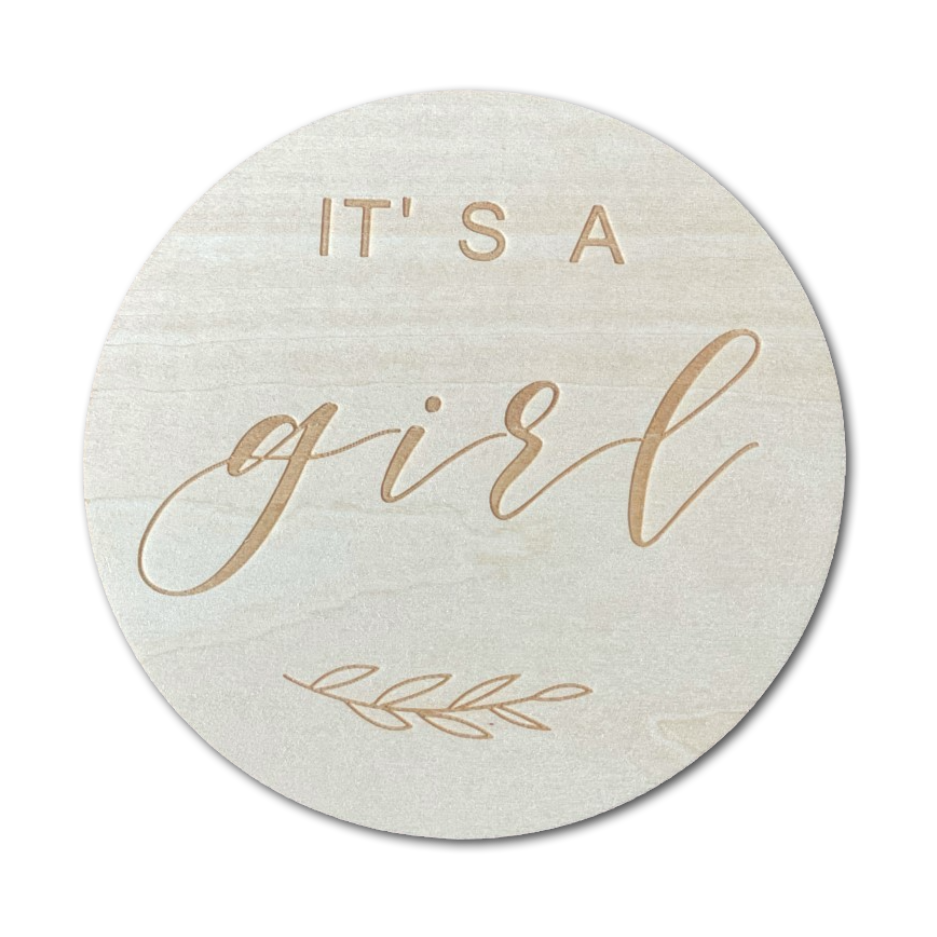 It's a Girl Wooden Plaque
